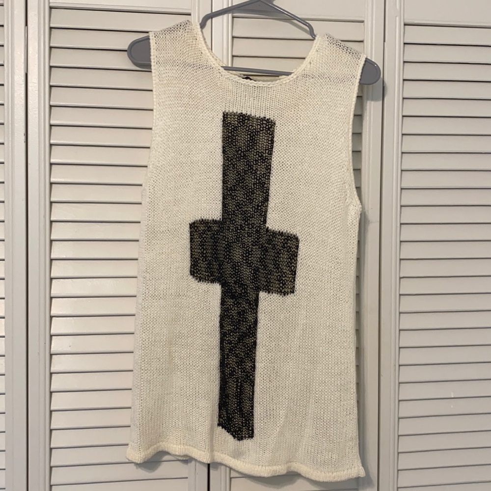 Cross Grunge Knit Sweater